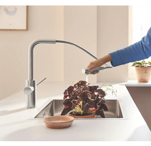 Küchenarmatur mit Filterfunktion Grohe Start 30601DC0 supersteel matt Einzelarmatur ohne Filter