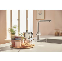 Küchenarmatur mit Filterfunktion Grohe Start 30601DC0 supersteel matt Einzelarmatur ohne Filter