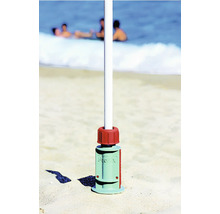 Strandsonnenschirmhalterung zur Befestigung eines Sonnenschirms am Strand