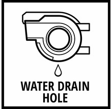 Symbol: Wasserablauföffnung
