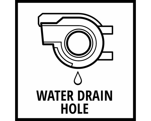 Symbol: Wasserablauföffnung