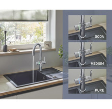 Küchenarmatur Keo Soda chrom für Sprudel ohne Systembox und Filter