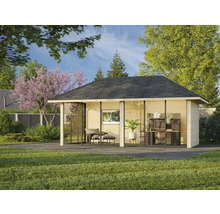 Modernes Gartenhaus mit Büro- und Wohnbereich im Grünen