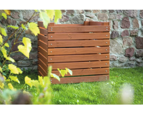 Holz-Mülltonnenbox zur Abdeckung im Garten