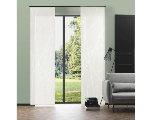 Raumszene mit Schiebegardine vor Fenster