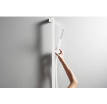 Brausestangenset mit Handbrause und Arm wird an der Wand montiert
