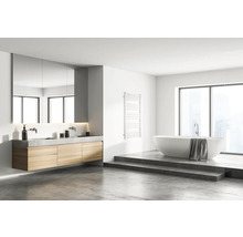 Designheizkörper PASO 15 1120x500 mm weiß Anschluss Beidseitig unten