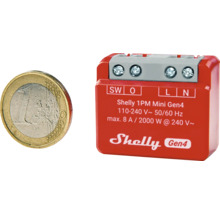 Schalter Shelly 1PM Mini Gen4 rot