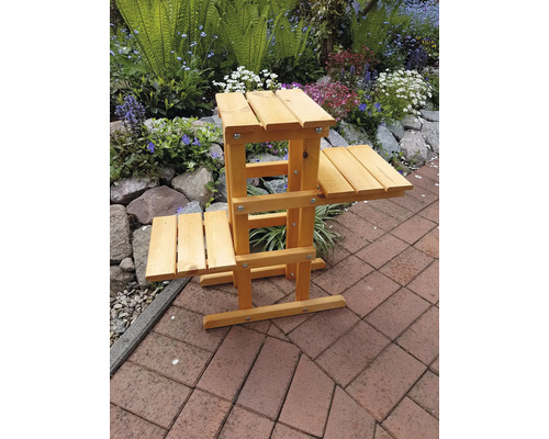 Holzpflanzenständer mit drei Ebenen für den Garten