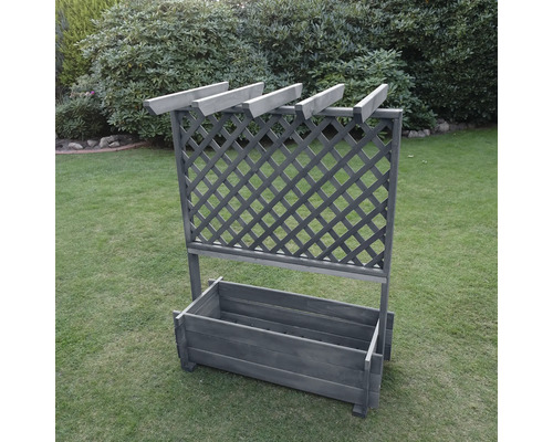 Pflanzkasten mit Rankgitter aus Holz