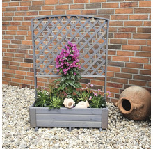Blumenkasten mit Rankgitter Flora promadino Holz 91 x 41 x 130 cm grau