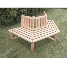 Baumbank aus Holz mit Rückenlehne für den Garten