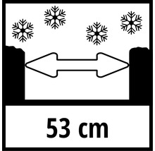 Symbol für Frostbeständigkeit mit einer Breite von 53 Zentimetern