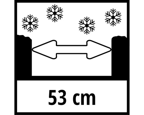 Symbol für Frostbeständigkeit mit einer Breite von 53 Zentimetern