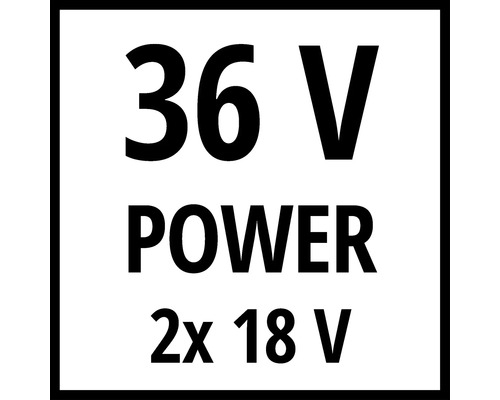 36 V Power 2x 18 V Kennzeichnung