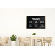 Kreidetafel mit Holzrahmen schwarz 60x90 cm