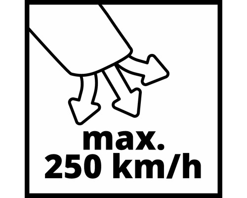 Symbol für maximale Blasgeschwindigkeit von 250 Kilometer pro Stunde
