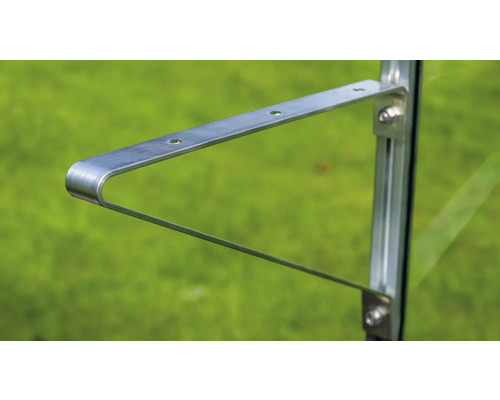 Metallhalterung zur Befestigung an einem Gewächshaus