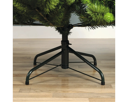 Detailaufnahme des Ständers eines künstlichen Weihnachtsbaums