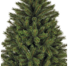 Detailaufnahme eines künstlichen Tannenbaums mit grünen Nadeln