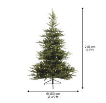 Künstlicher Weihnachtsbaum, 210 cm hoch, mit Beleuchtung