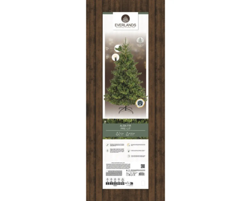 Everlands Alba Tanne, beleuchteter künstlicher Weihnachtsbaum, Höhe 2.1 Meter