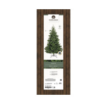 Verpackung einer künstlichen Alba-Tanne der Marke Everlands