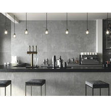 Feinsteinzeug Bodenfliese Industrial Steel 80x80 cm grau seidenmatt lappato rektifiziert