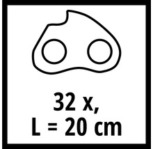Kettenglied 32 x, Länge 20 cm