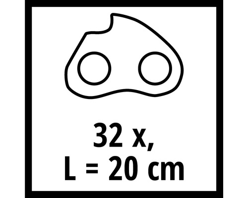 Kettenglied 32 x, Länge 20 cm