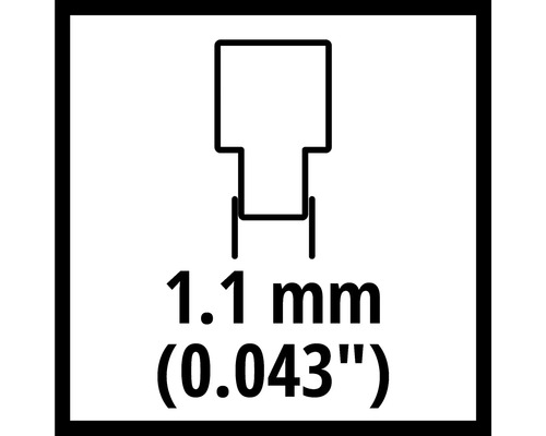 Symbol für eine Klammer mit 1,1 mm Stärke
