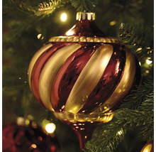 Weihnachtsbaumkugel mit Streifenmuster