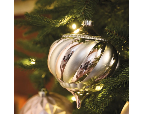 Weihnachtsbaumkugel mit spiralförmigem Muster