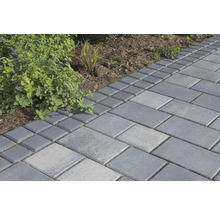 Pflastersteine im Gartenweg mit rechteckigem Design