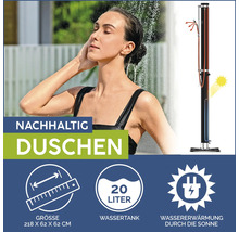 Solar-Gartendusche mit 20 Liter Wassertank für nachhaltiges Duschen