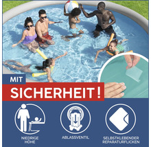 Familienpool mit geringer Höhe, Ablassventil und selbstklebendem Reparaturflicken