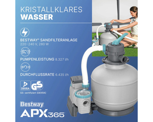 Bestway Sandfilteranlage für Pools mit Dekra GS Siegel