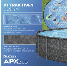 Bestway APX365 Frame Pool mit Innen- und Außendesign in Marmoroptik