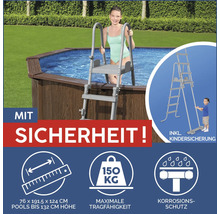 Pool mit Leiter, maximale Tragfähigkeit 150 Kilogramm, Korrosionsschutz und Kindersicherung