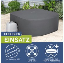 Lay-Z-Spa Whirlpool mit Abdeckung und den Maßen 201 x 201 x 80 Zentimeter