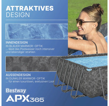 Bestway APX365 Frame Pool mit Innen- und Außendesign in Marmoroptik