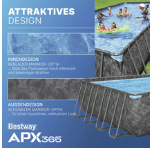 Aufstellpool mit Innen- und Aussendesign in Marmor Optik