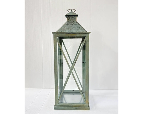 Dekorative Laterne aus Holz und Glas