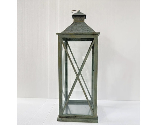 Dekorative Laterne aus Glas und Metall