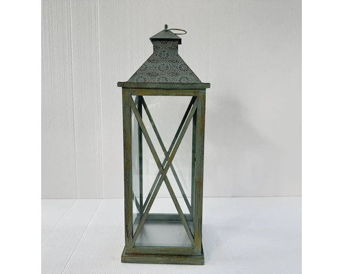 Dekorative Laterne aus Metall und Glas