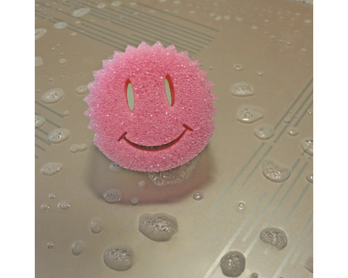 Rosa Spülschwamm mit Gesicht