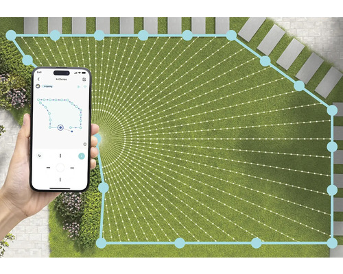 Smartphone mit App zur Gartenbewässerungssteuerung