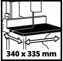 Sägetischgröße 340 x 335 Millimeter