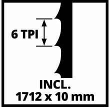 Sägeblattinformation: 6 Zähne pro Zoll, inklusive 1712 x 10 Millimeter
