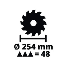 Kreissägeblatt Durchmesser 254 Millimeter, 48 Zähne